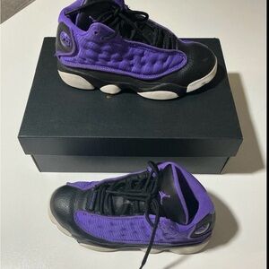 Jordan Kids Shoes Black and Purple